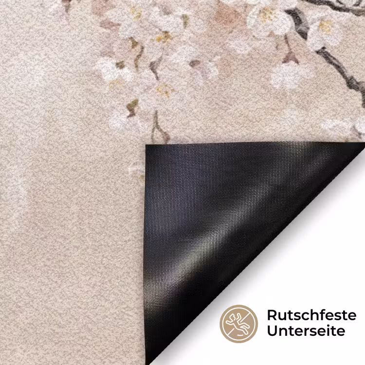 Bloesem - Illustratie - Taupe Deurmat klein -antislip_DE
