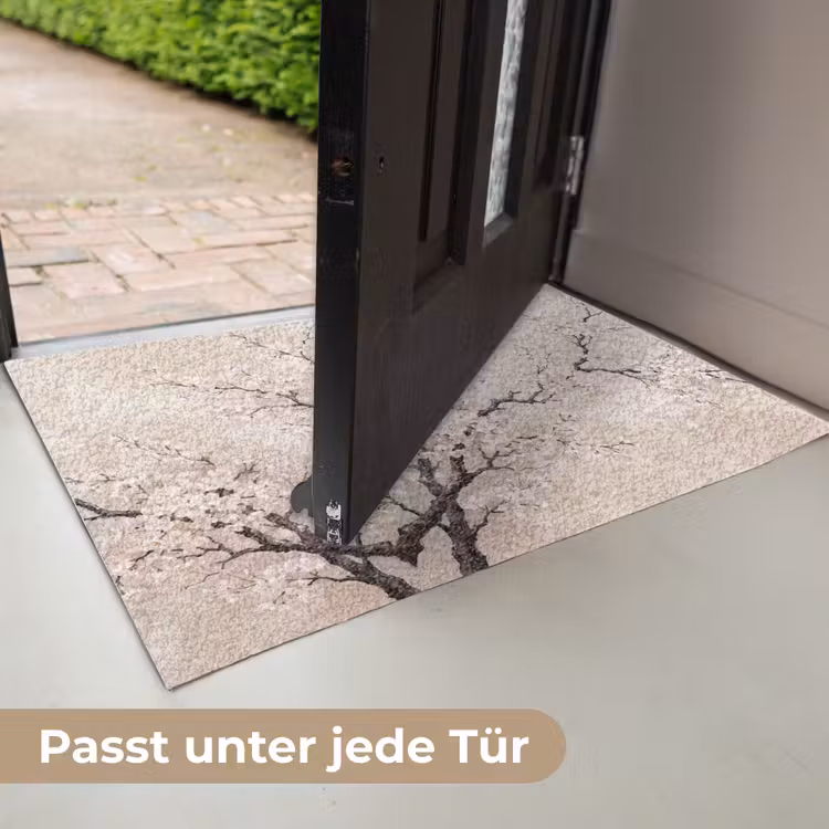 Bloesem - Illustratie - Taupe Deurmat klein -USP_DE