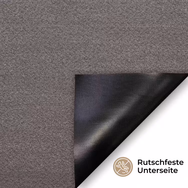 Bloem - Minimalistisch - Zwart - Wit Deurmat klein -antislip_DE