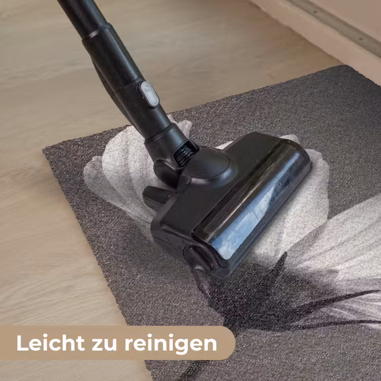 Bloem - Minimalistisch - Zwart - Wit Deurmat klein -reinigen_DE