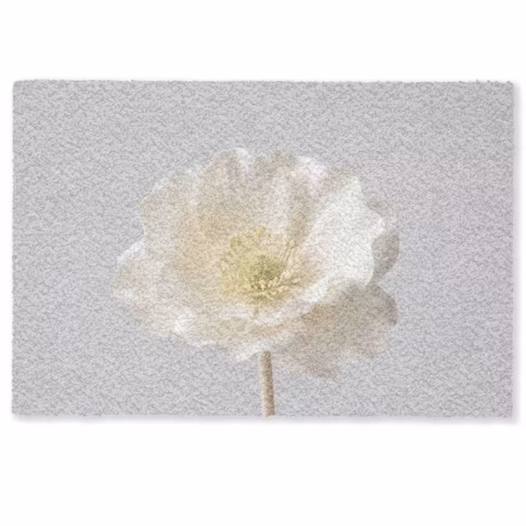 Bloem - Minimalistisch -Wit Deurmat klein -zkaufland3d
