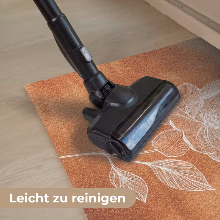 Bloem - Minimalistisch - Wit Deurmat klein -reinigen_DE
