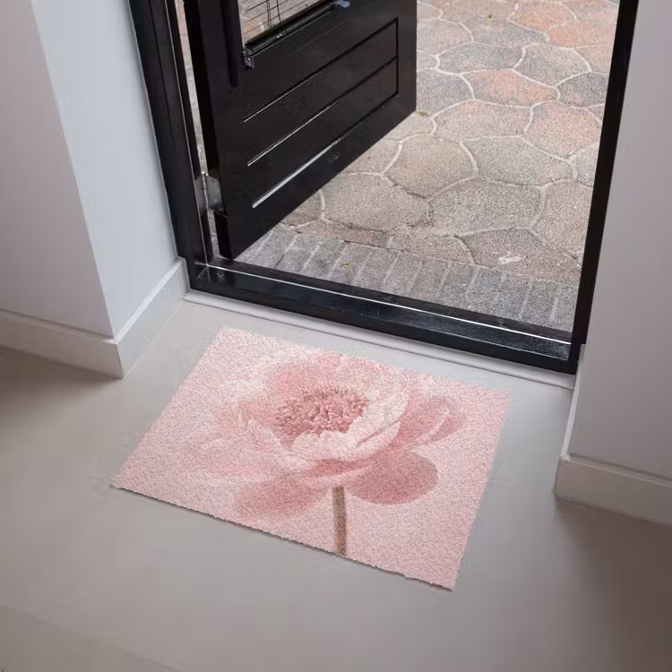 Bloem - Pioenroos - Roze Deurmat klein -sfeer5