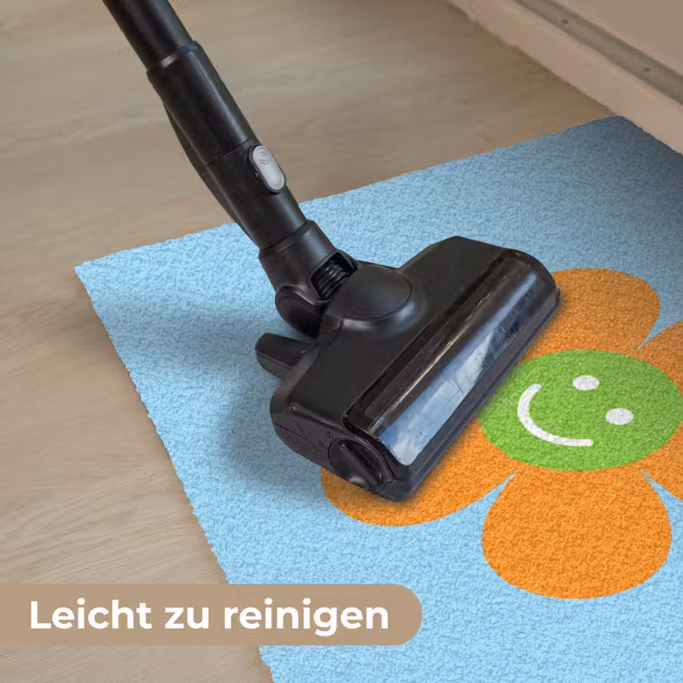 Bloem - Smiley - Kleurrijk Deurmat klein -reinigen_DE
