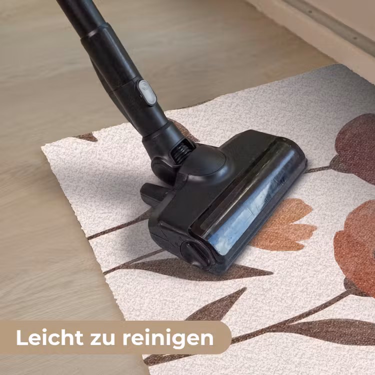 Bloemen - Abstract - Modern - Bruin - Decoratief Deurmat klein -reinigen_DE