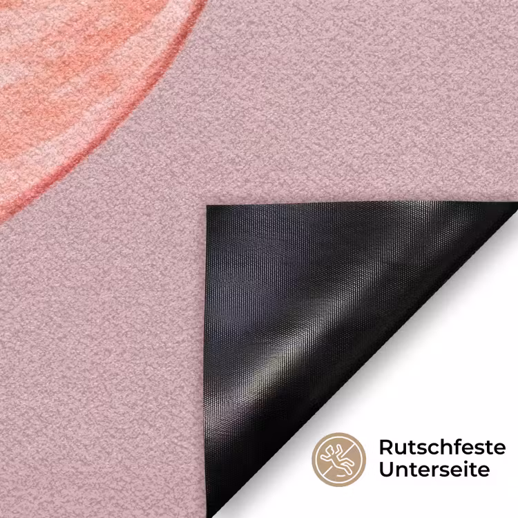 Bloemen - Anthuriums - Geel - Roze Deurmat klein -antislip_DE