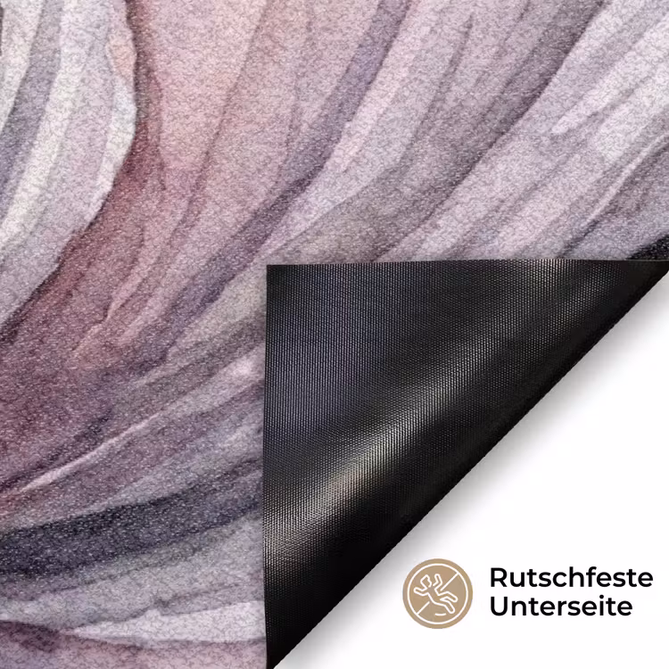 Bloemen - Aquarel - Modern - Roze - Donker Deurmat klein -antislip_DE