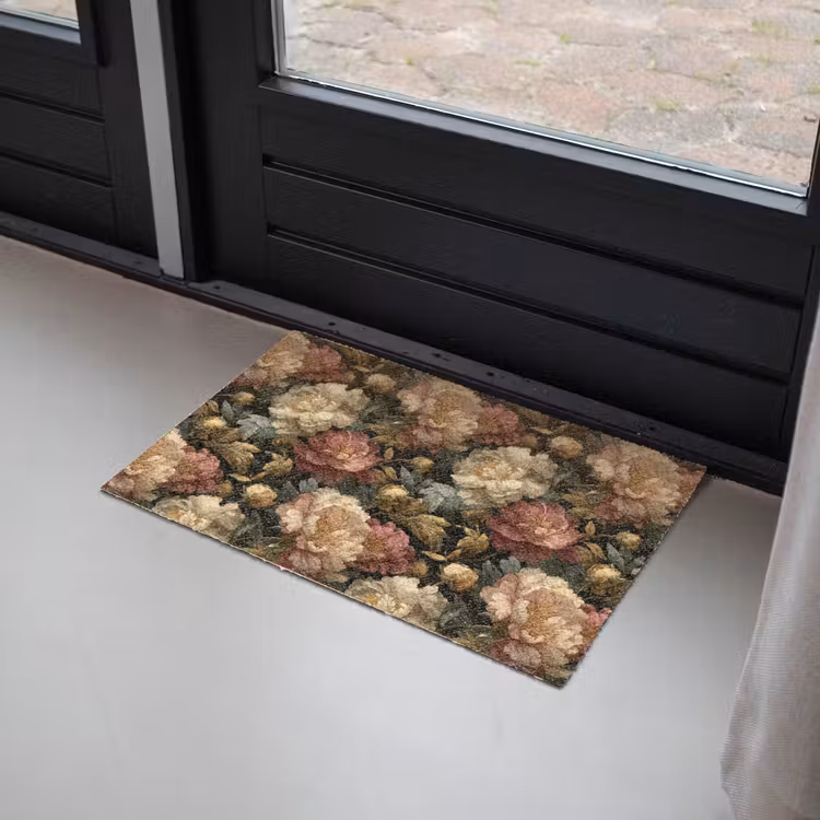 Bloemen - Barok - Patroon - Roze - Crème Deurmat klein 898 -sfeer2