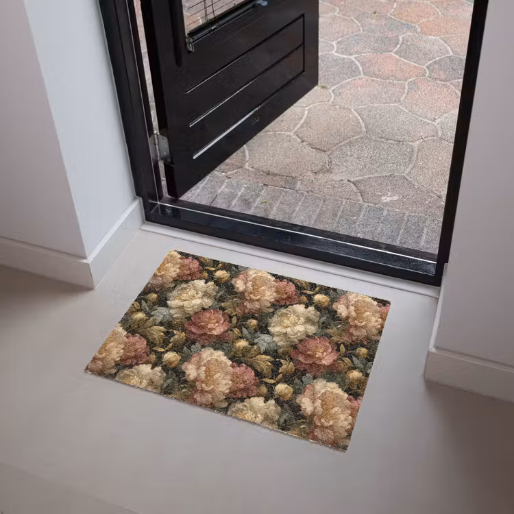 Bloemen - Barok - Patroon - Roze - Crème Deurmat klein 898 -sfeer5