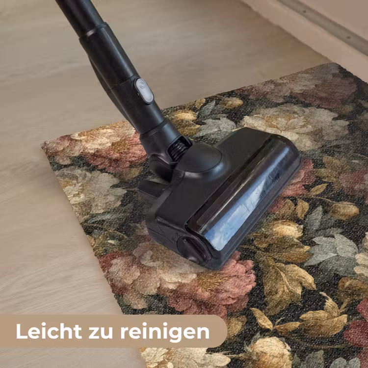 Bloemen - Barok - Patroon - Roze - Crème Deurmat klein 898 -reinigen_DE