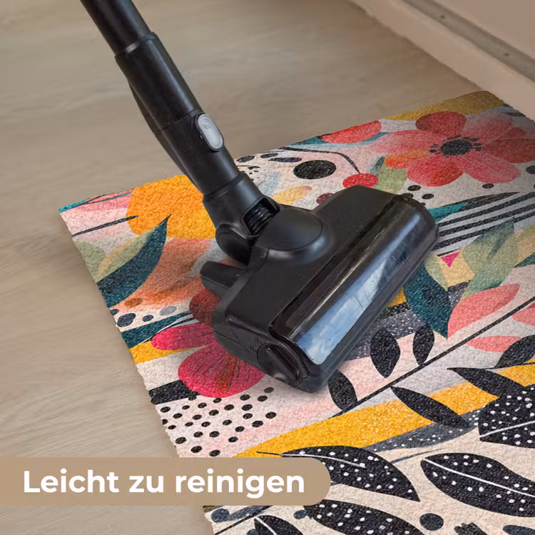 Bloemen - Bladeren - Abstract - Kleurrijk Deurmat klein -reinigen_DE