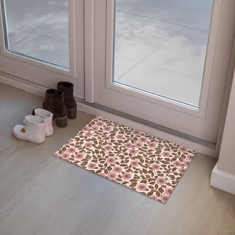 Bloemen - Bladeren - Kleurrijk Deurmat klein 898 -sfeer3