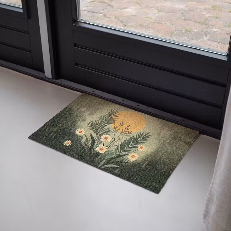 Bloemen - Bladeren - Zon - Groen Deurmat klein -sfeer2