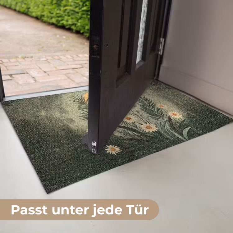 Bloemen - Bladeren - Zon - Groen Deurmat klein -USP_DE
