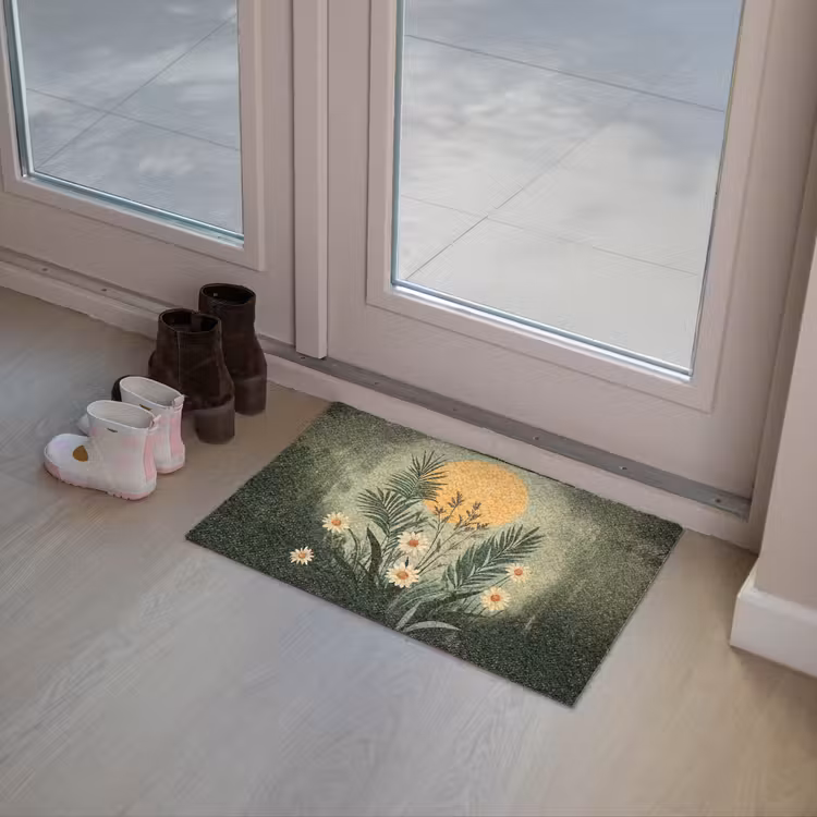 Bloemen - Bladeren - Zon - Groen Deurmat klein -sfeer3