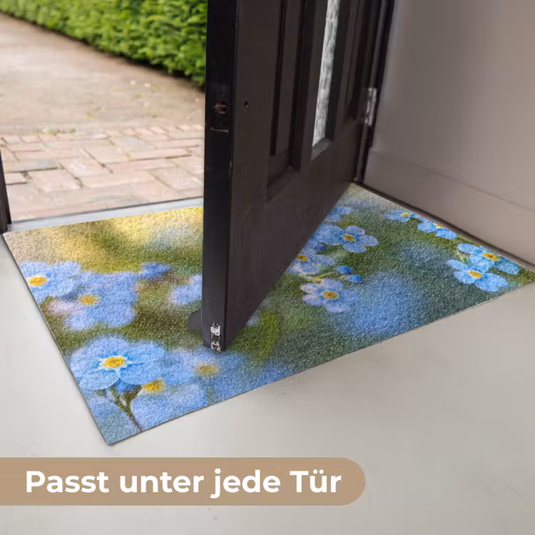 Bloemetjes - Blauw - Vergeet mij nietjes Deurmat klein -USP_DE