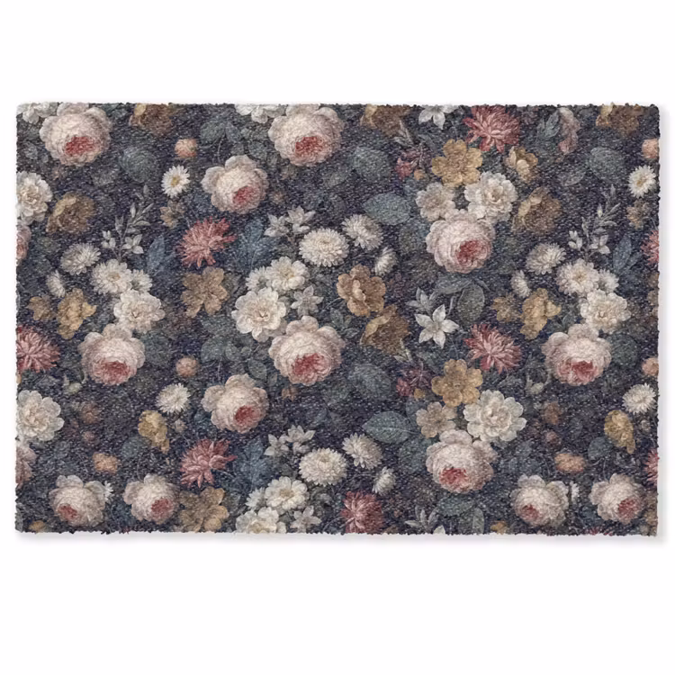 Bloemen - Boeket - Botanisch - Vintage - Donkere achtergrond Deurmat klein -zkaufland3d