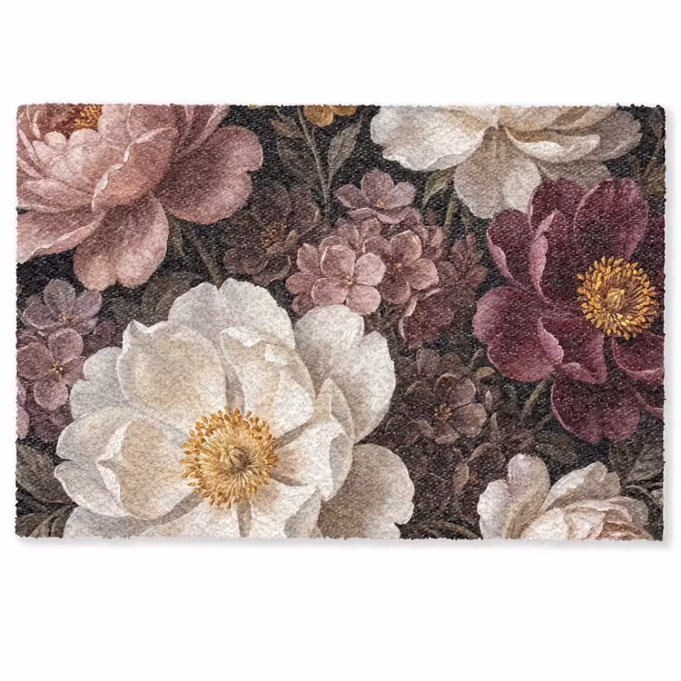 Bloemen - Boeket - Klassiek - Donker - Rood Deurmat klein -zkaufland3d