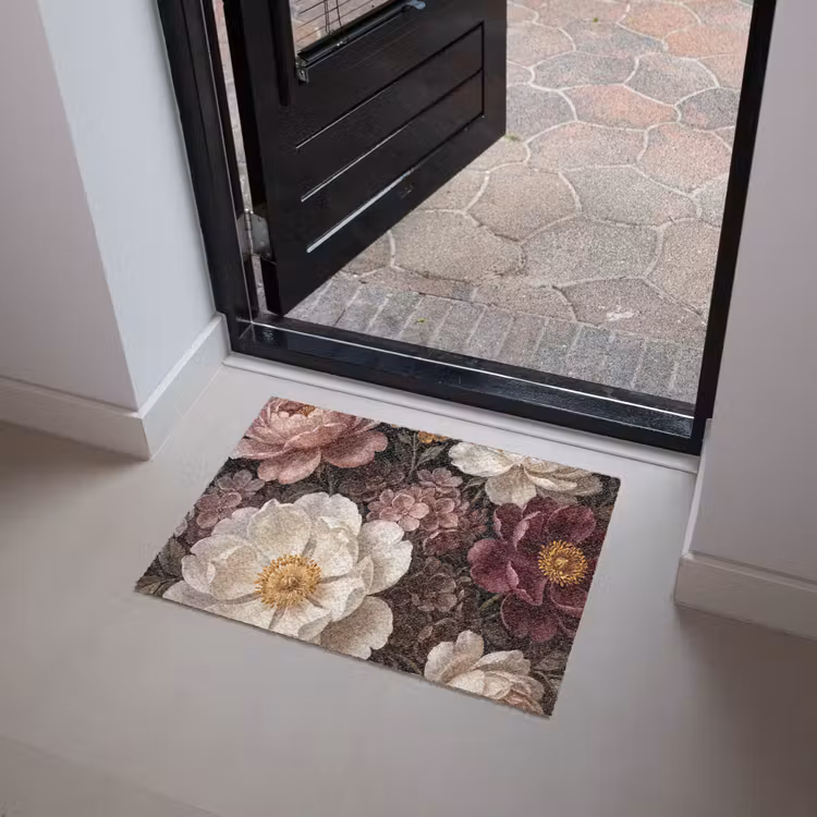 Bloemen - Boeket - Klassiek - Donker - Rood Deurmat klein -sfeer5
