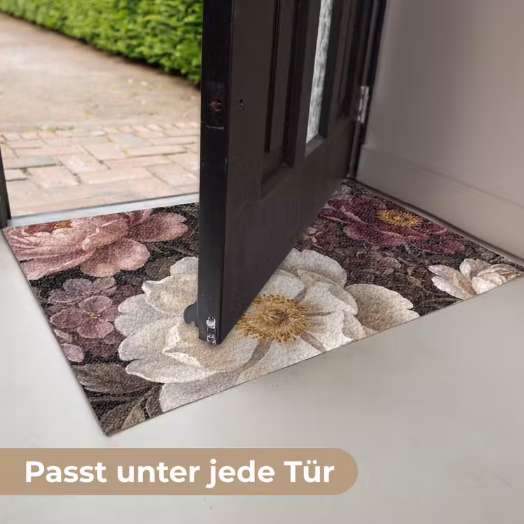 Bloemen - Boeket - Klassiek - Donker - Rood Deurmat klein -USP_DE