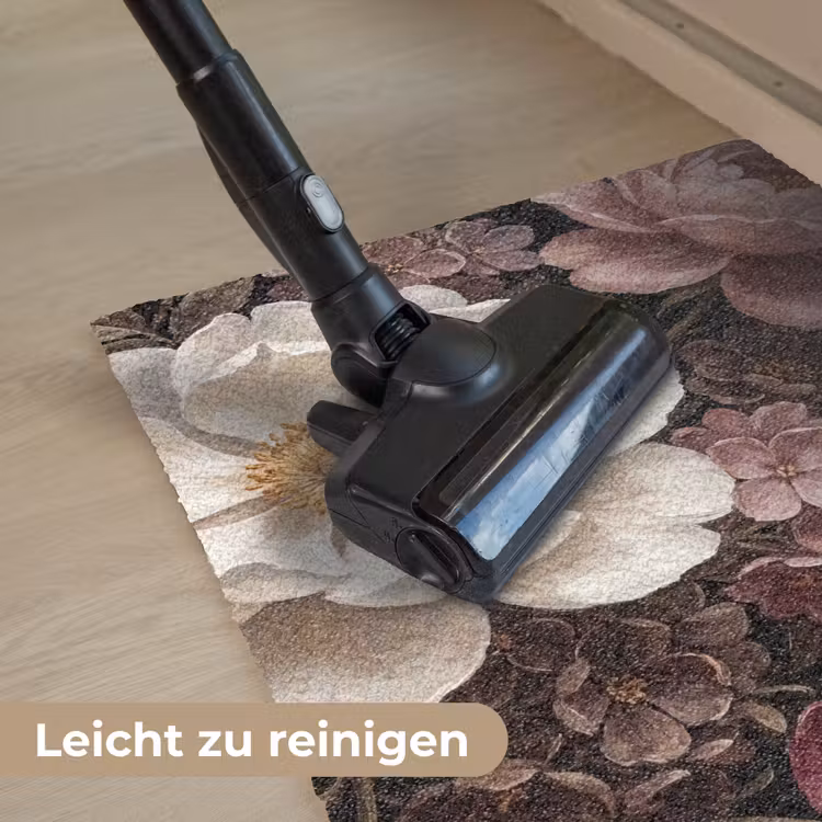 Bloemen - Boeket - Klassiek - Donker - Rood Deurmat klein -reinigen_DE