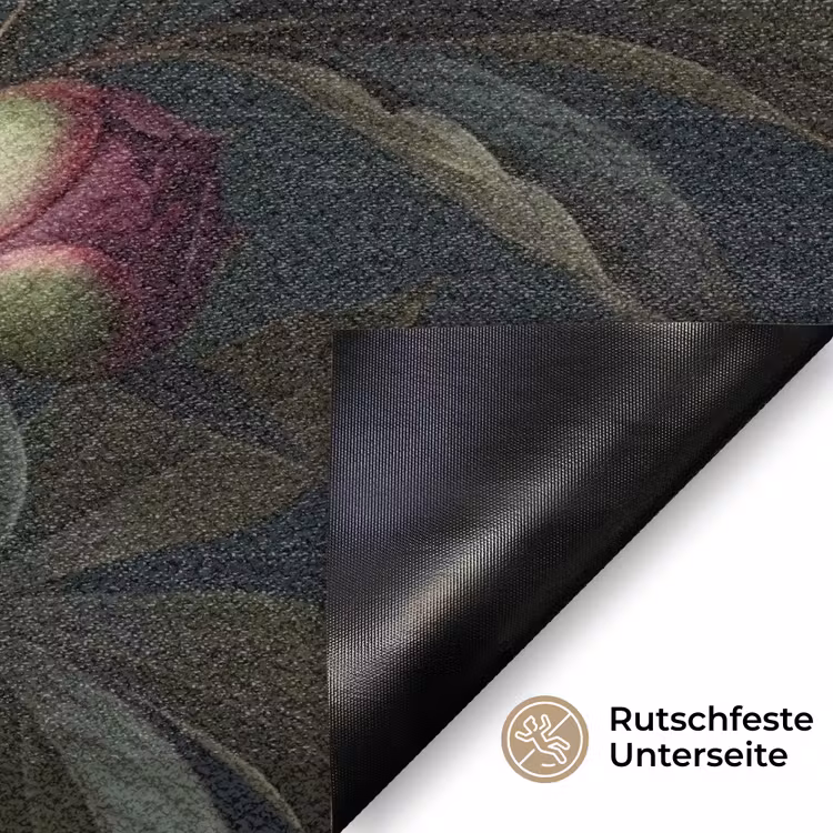 Bloemen - Boeket - Natuur - Modern - Donker Deurmat klein -antislip_DE