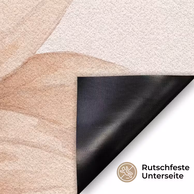 Bloemen - Bloemblad - Natuur - Aquarel - Beige Deurmat klein -antislip_DE