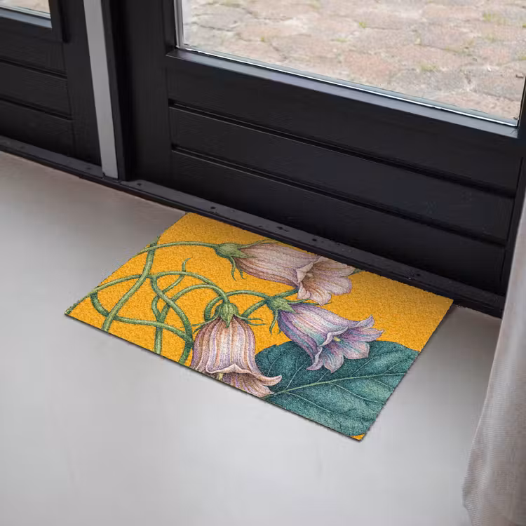 Fußmatte - Blumen – Botanik – Gelb - Bloemen - Botanisch - Geel Deurmat klein