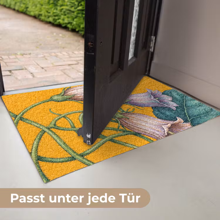 Fußmatte - Blumen – Botanik – Gelb - Bloemen - Botanisch - Geel Deurmat klein