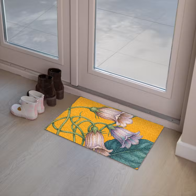 Fußmatte - Blumen – Botanik – Gelb - Bloemen - Botanisch - Geel Deurmat klein