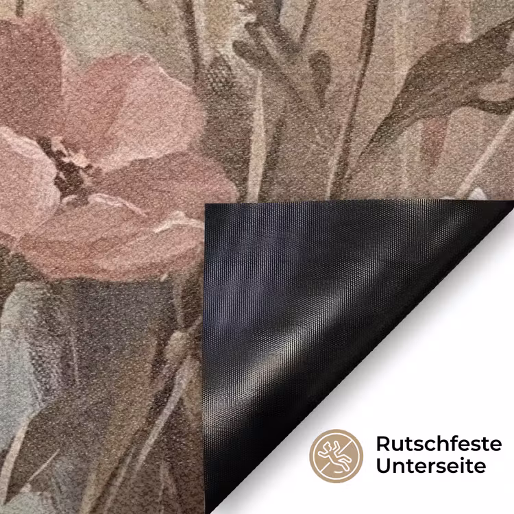 Bloemen - Botanisch - Schilderij - Pastel - Rustiek Deurmat klein -antislip_DE