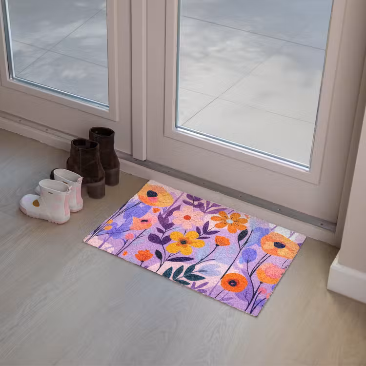 Bloemen - Kleurrijk - Bladeren Deurmat klein -sfeer3