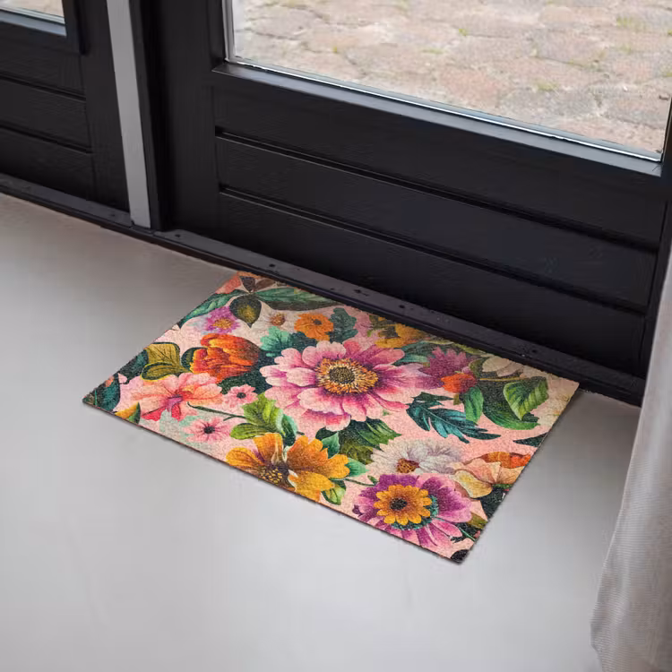 Bloemen - Kleurrijk - Roze Deurmat klein -sfeer2