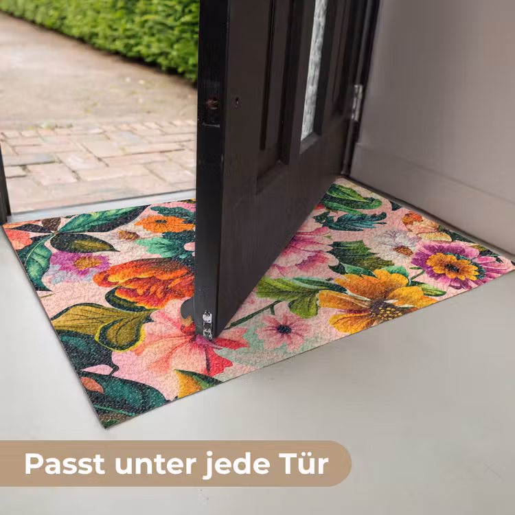 Bloemen - Kleurrijk - Roze Deurmat klein -USP_DE