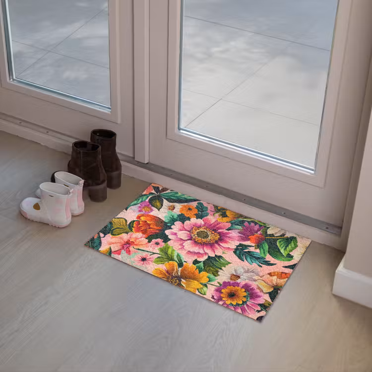 Bloemen - Kleurrijk - Roze Deurmat klein -sfeer3