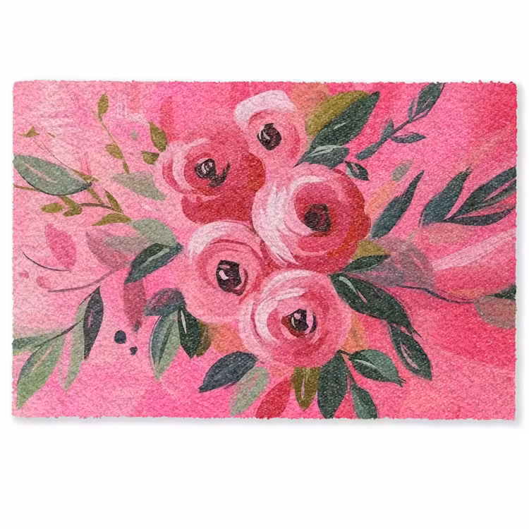 Bloemen - Verf - Roze Deurmat klein -zkaufland3d