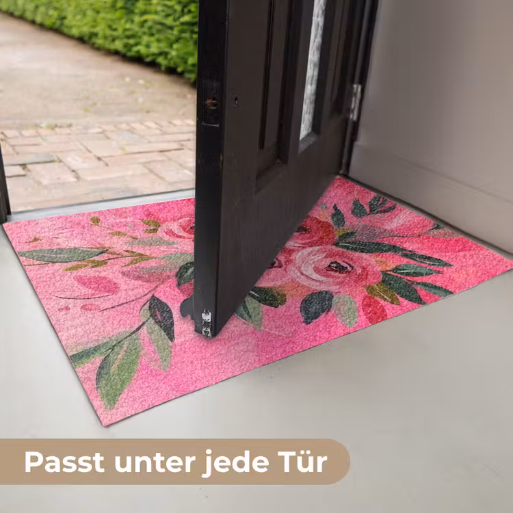 Bloemen - Verf - Roze Deurmat klein -USP_DE