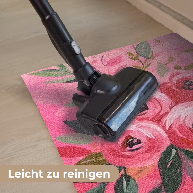 Bloemen - Verf - Roze Deurmat klein -reinigen_DE