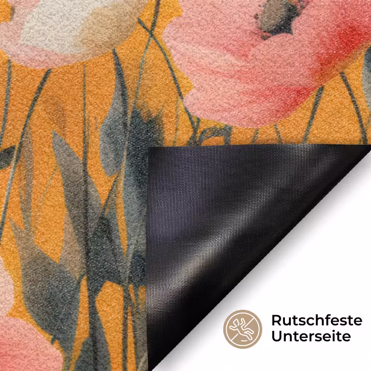Bloemen - Veld - Geel Deurmat klein -antislip_DE