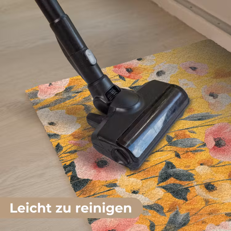 Bloemen - Veld - Geel Deurmat klein -reinigen_DE