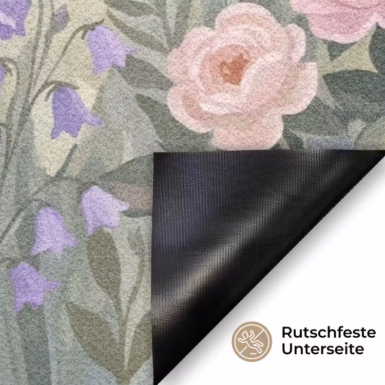 Bloemen - Tuin - Natuur - Kleurrijk Deurmat klein -antislip_DE
