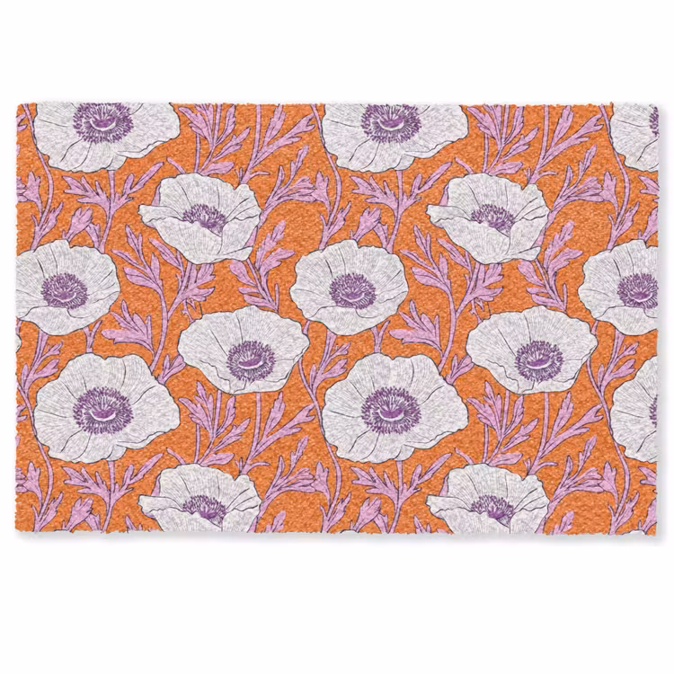 Bloemen - Grafisch - Oranje Deurmat klein 898 -zkaufland3d