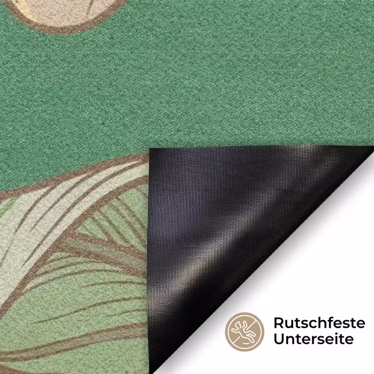 Fußmatte - Blumen – Grün – Illustration - Bloemen - Groen - Illustratie Deurmat klein