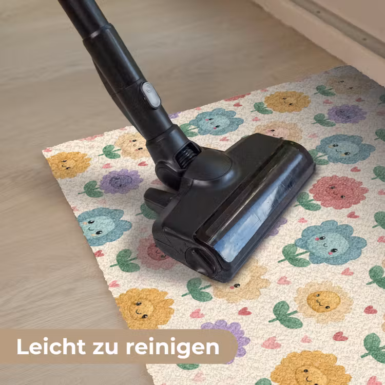 Bloemen - Hartjes - Kleurrijk Deurmat klein 898 -reinigen_DE