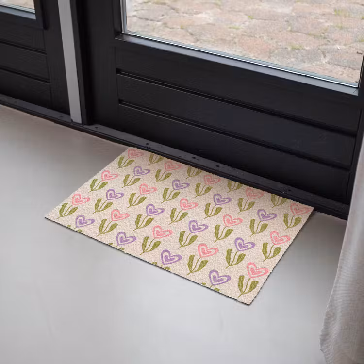 Bloemen - Hartjes - Patroon Deurmat klein 898 -sfeer2