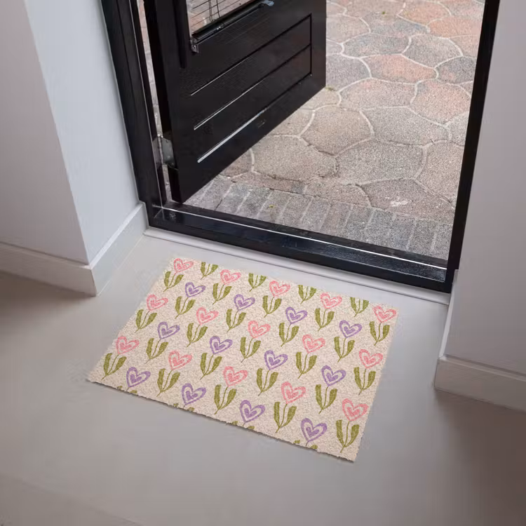Bloemen - Hartjes - Patroon Deurmat klein 898 -sfeer5