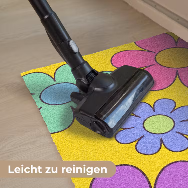 Bloemen - Illustratie - Kleurrijk Deurmat klein -reinigen_DE