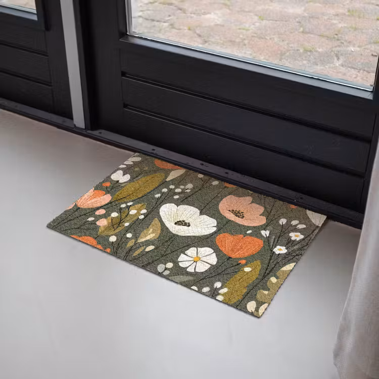 Bloemen - Illustratie - Groen Deurmat klein -sfeer2