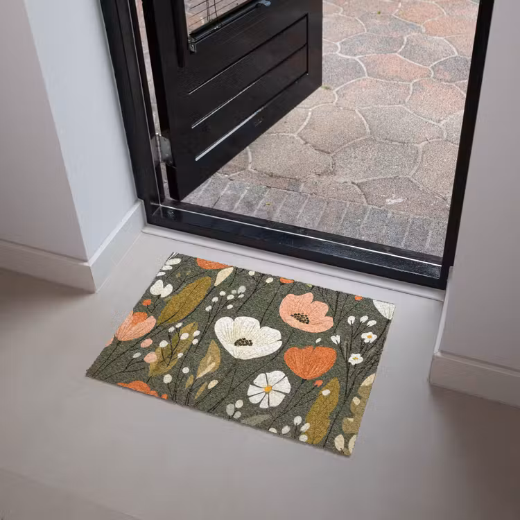 Bloemen - Illustratie - Groen Deurmat klein -sfeer5
