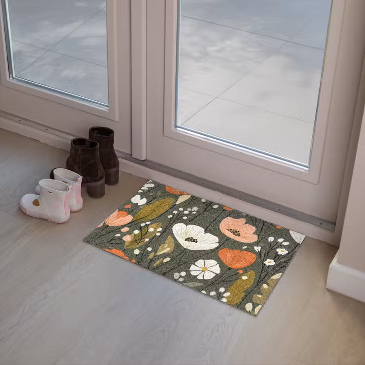 Bloemen - Illustratie - Groen Deurmat klein -sfeer3